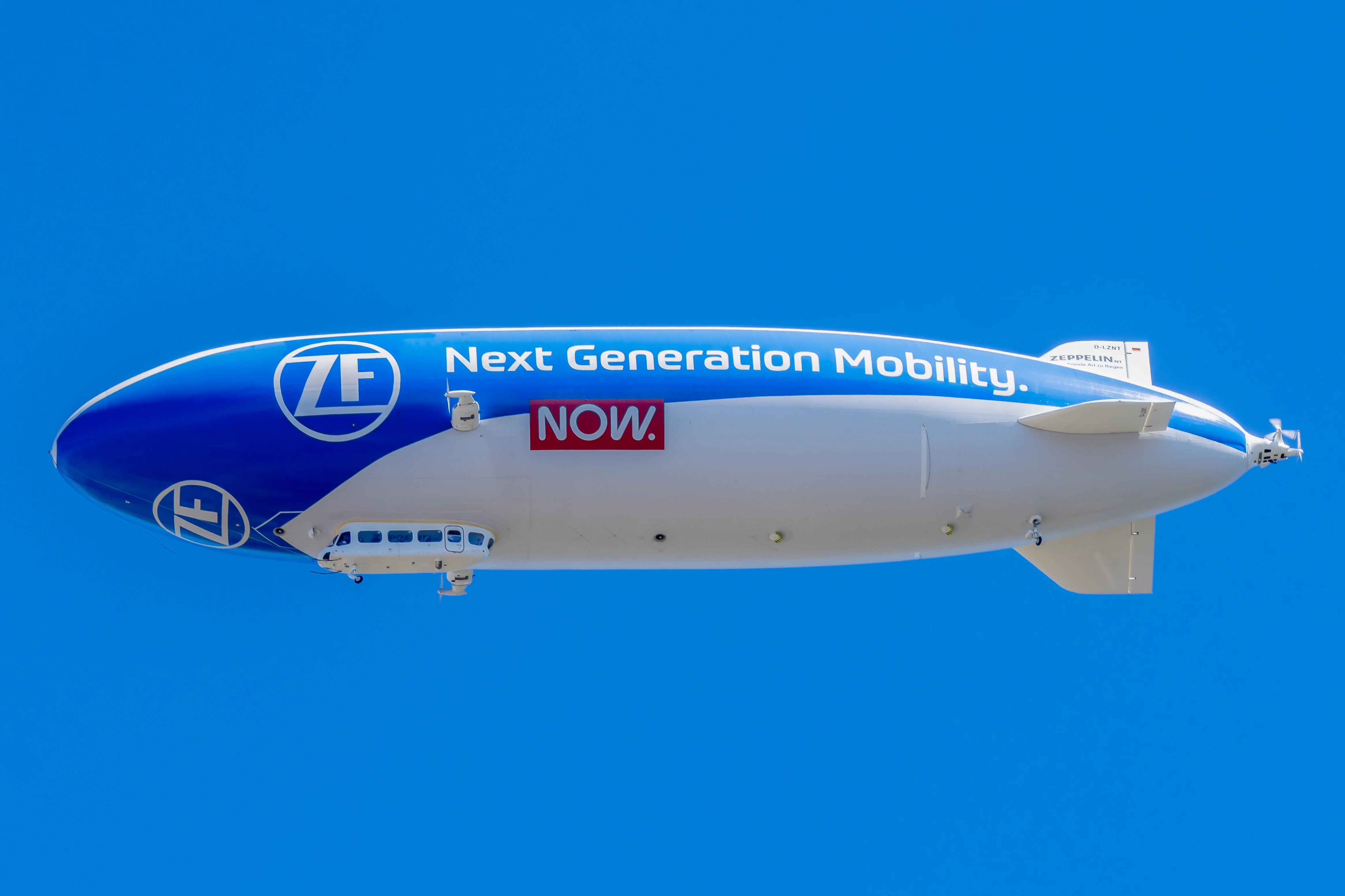 The Zeppelin NT, a modern semi-rigid helium-filled airship. It first flew in 1997 and features a volume of 8,225 m3. Credit AuHaidhausen.