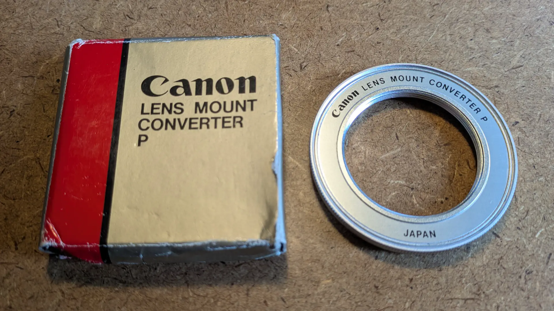 The vintage M42 to Canon FD converter.